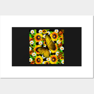 AUTUMN SUNFLOWERS Posters and Art